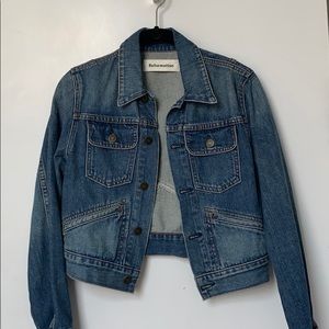 Reformation cropped denim jacket, WORN ONCE